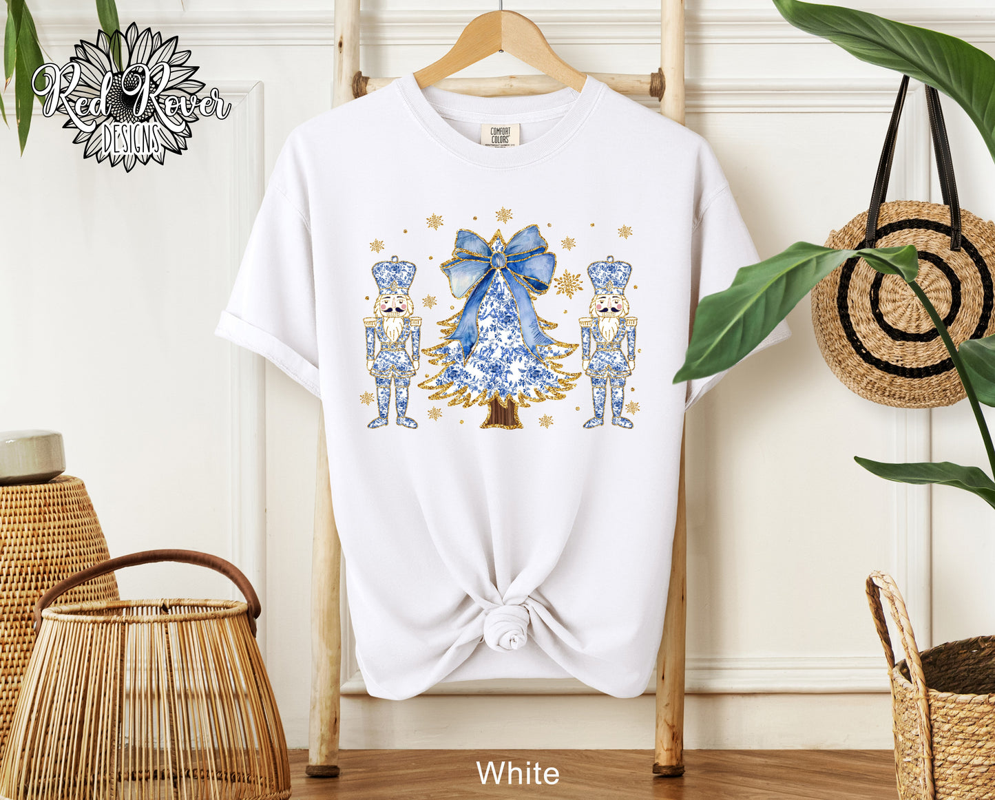 Gold Glitter Chinoiserie Christmas