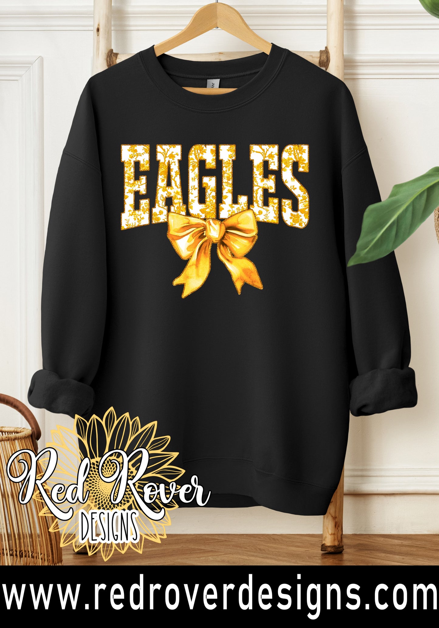 Gold Eagles Toile Bow