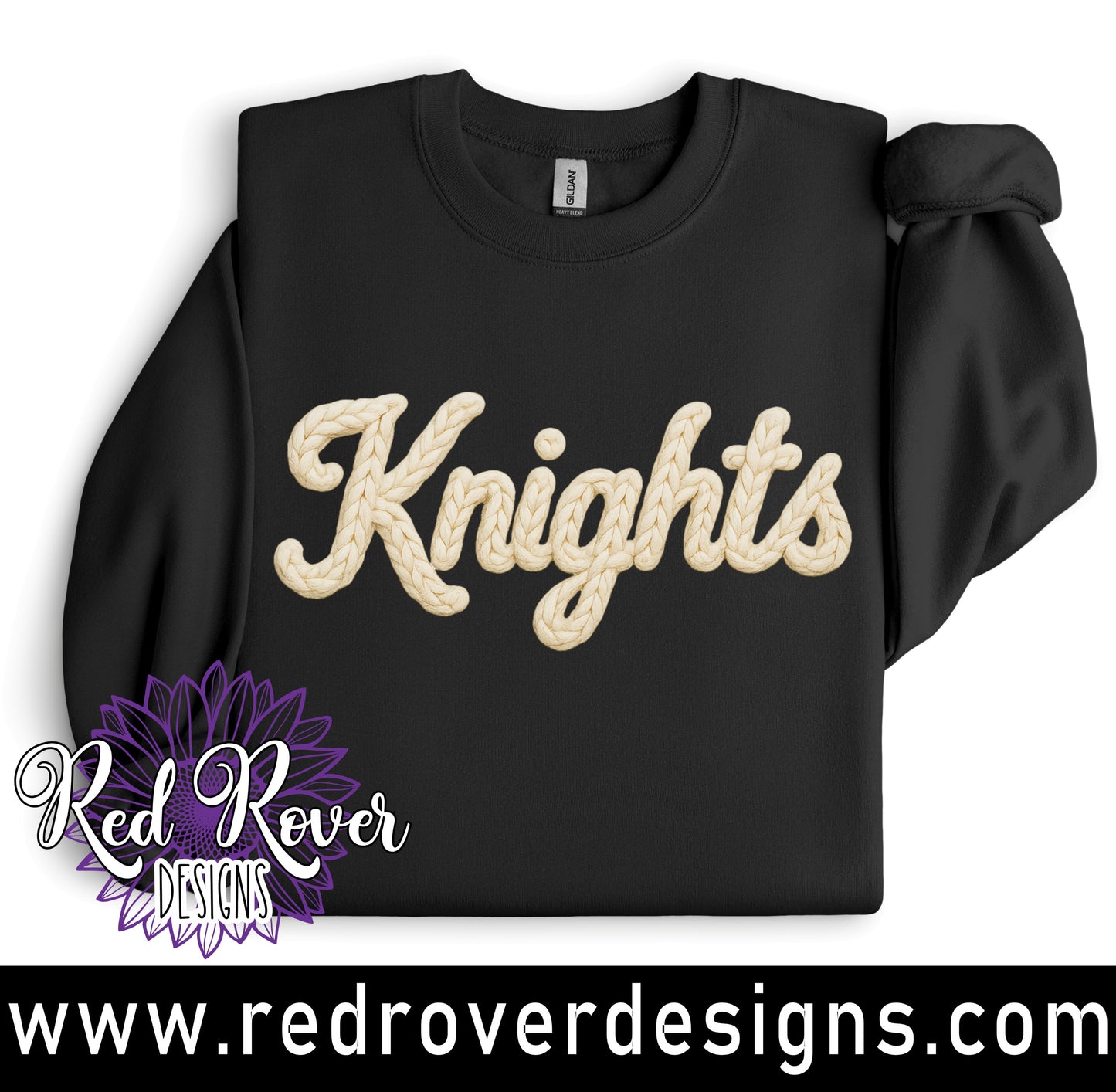 Faux Yarn Embroidery Knights