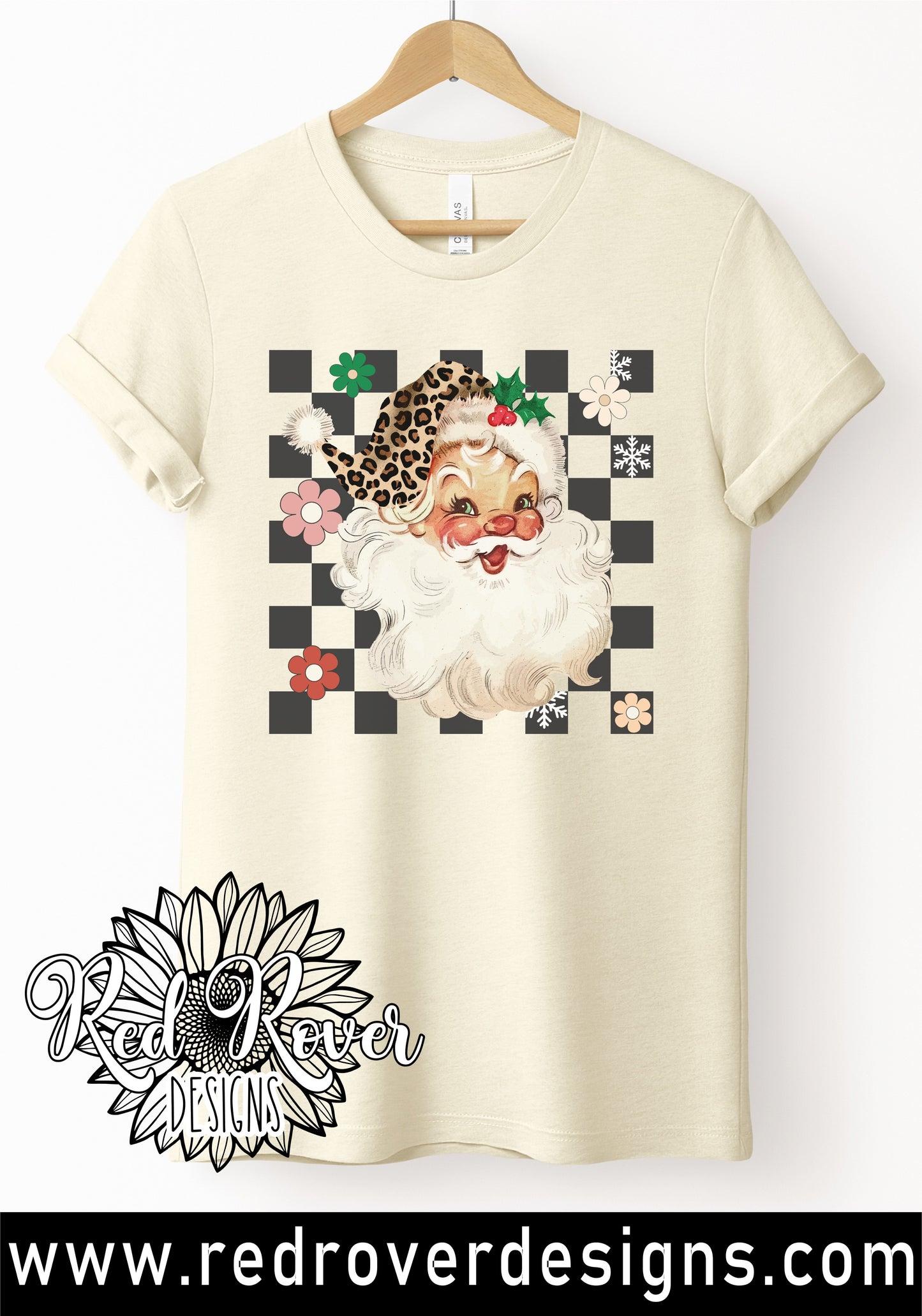 Retro Santa Leopard Check