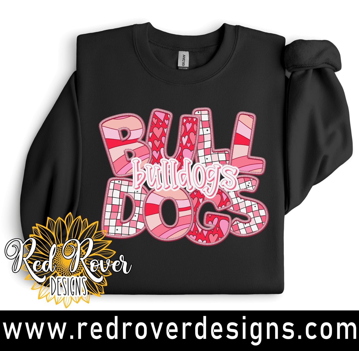 Bulldogs Faux Embroidery