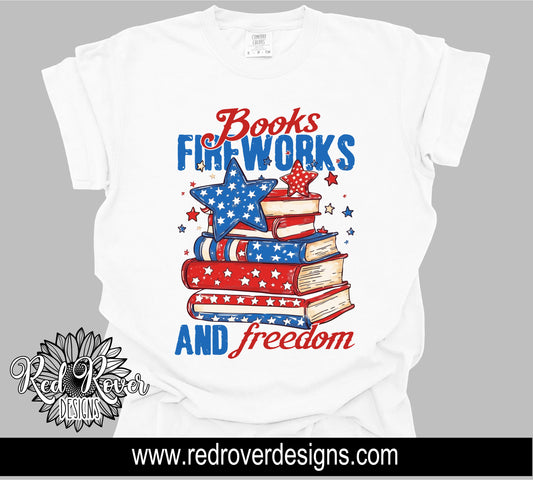 Books Fireworks Freedom