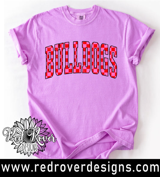 Pink Red Check Mascot