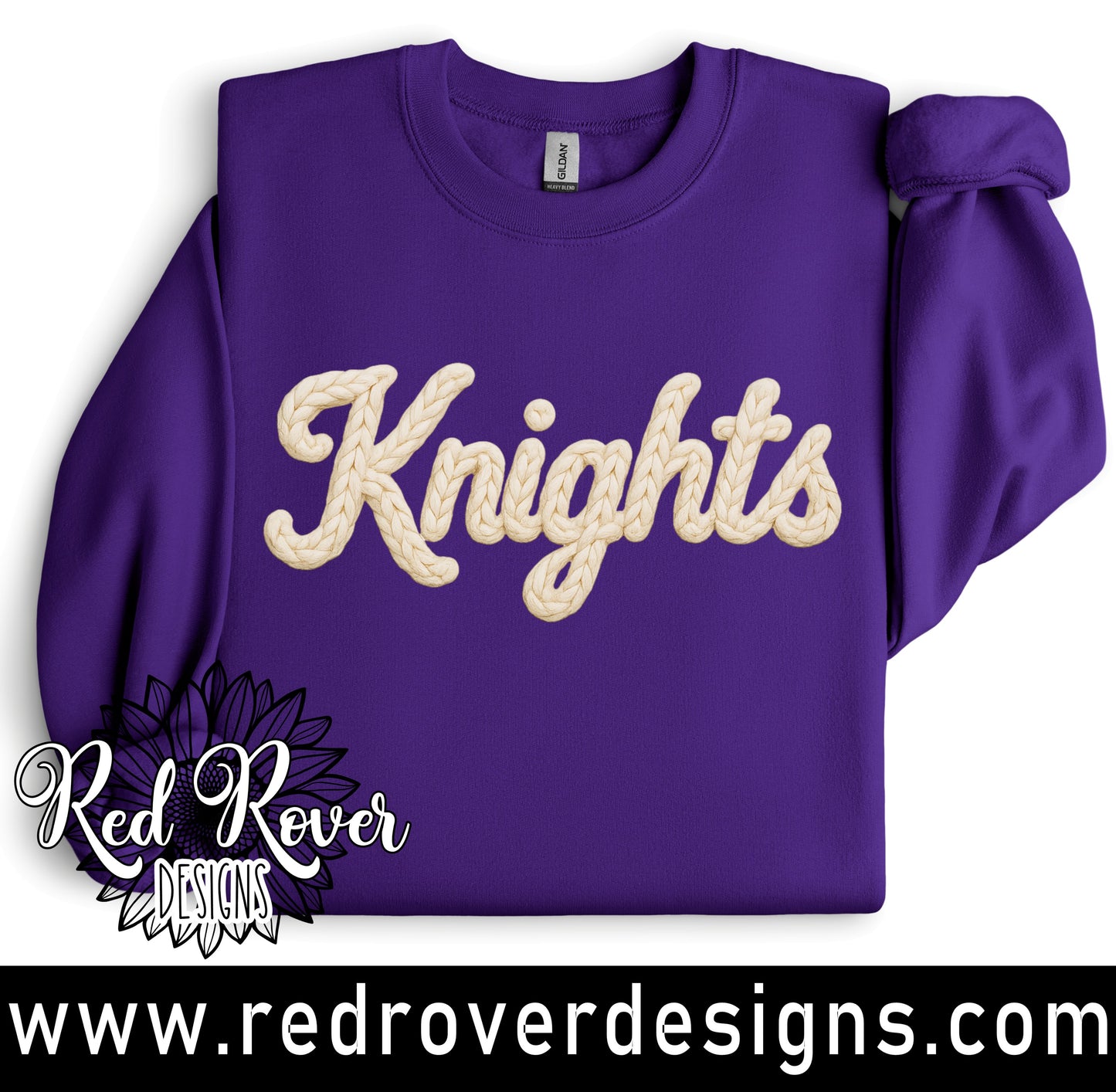 Faux Yarn Embroidery Knights