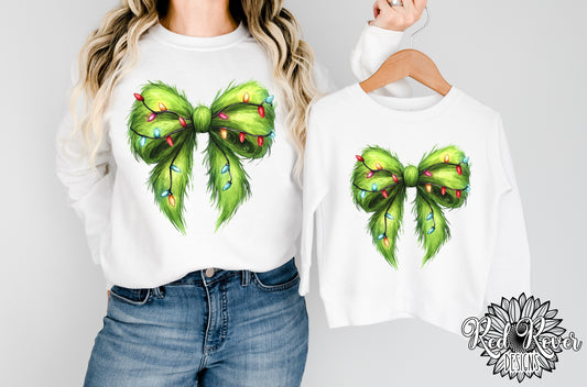 Grinch Bow Sweatshirt