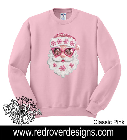 Pink Sequin Santa