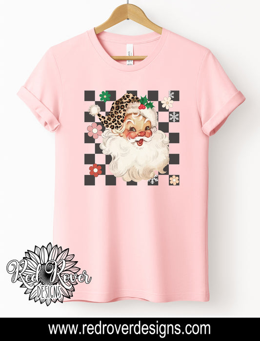 Retro Santa Leopard Check
