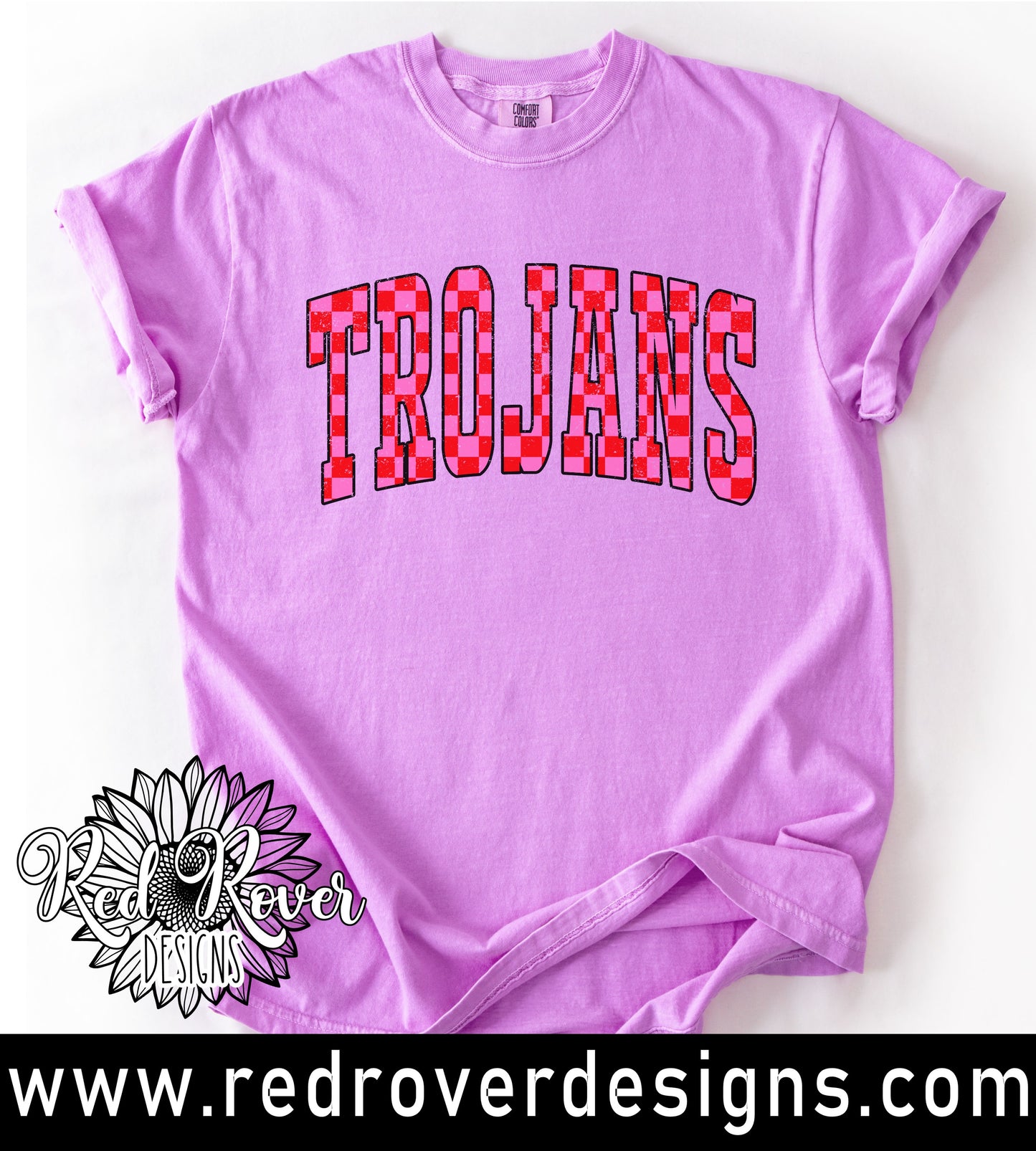 Pink Red Check Mascot