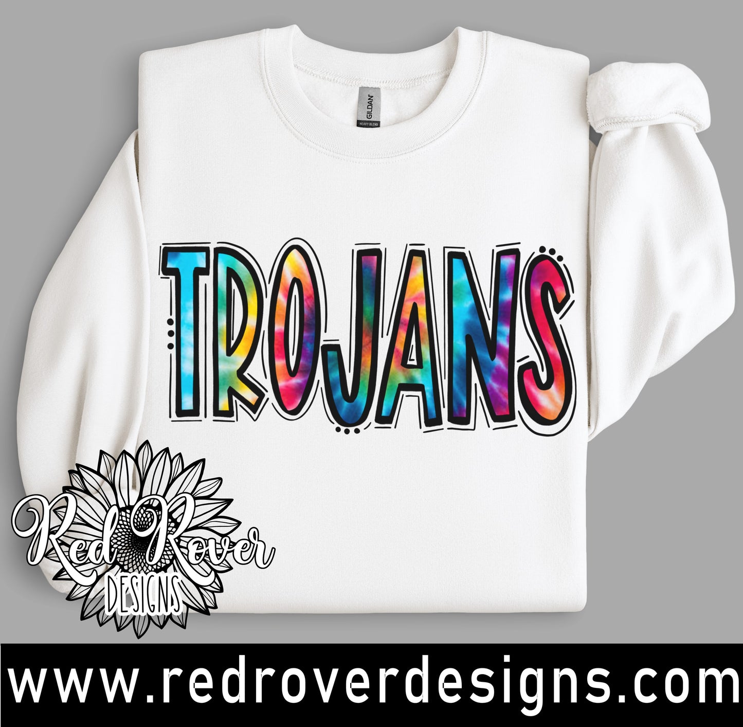 Trojans Tie-Dye Doodle