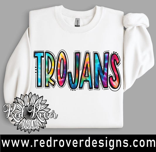 Trojans Tie-Dye Doodle