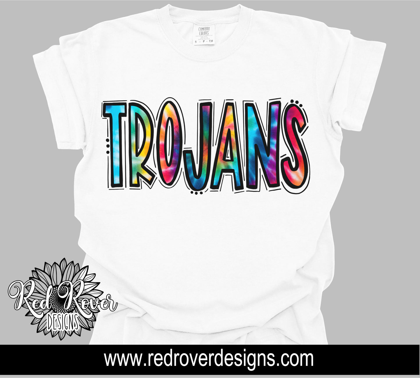 Trojans Tie-Dye Doodle